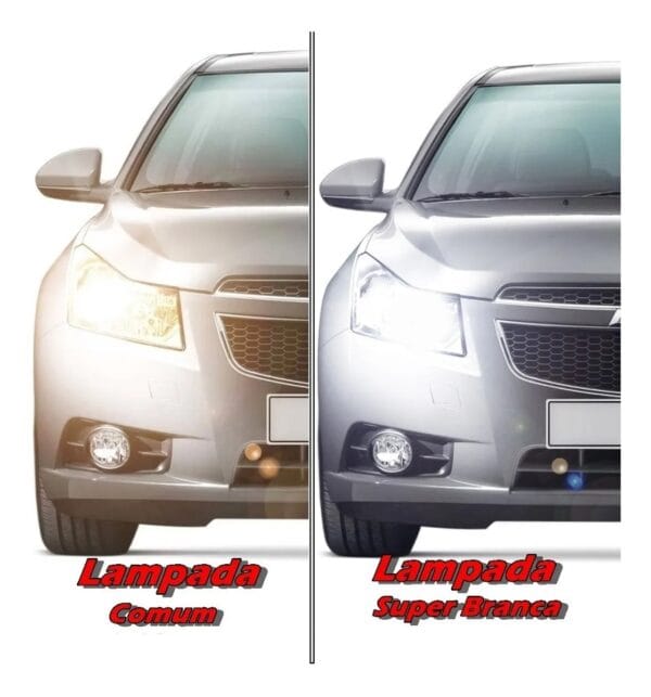 Par de Lampadas 12v H3 Super Branca 2 Unidades 8500k 55w - Imagem 4