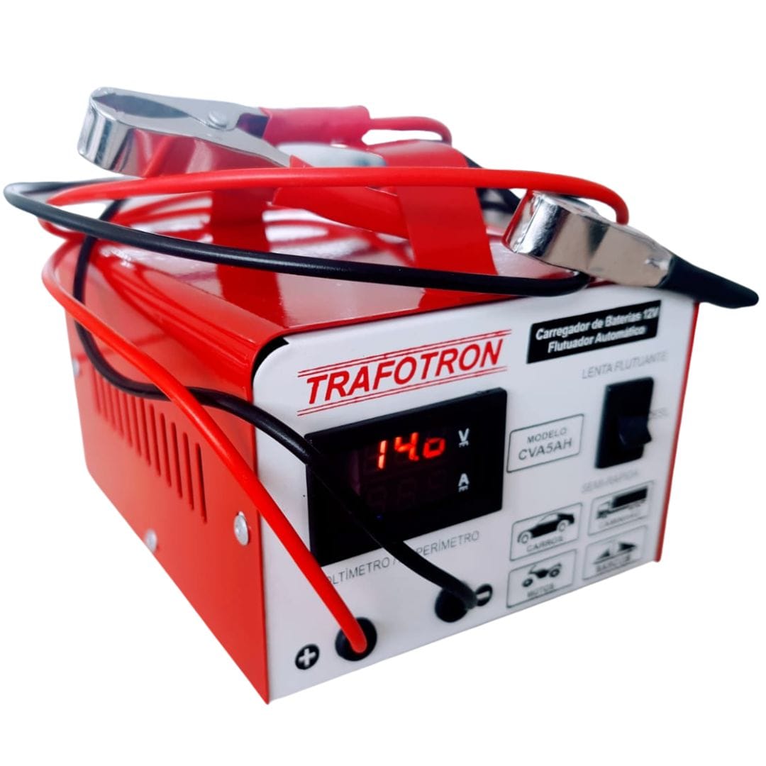 Carregador de Bateria Automotiva Carro Moto 12v 5ah Flutuante Cv5ah - Imagem 3