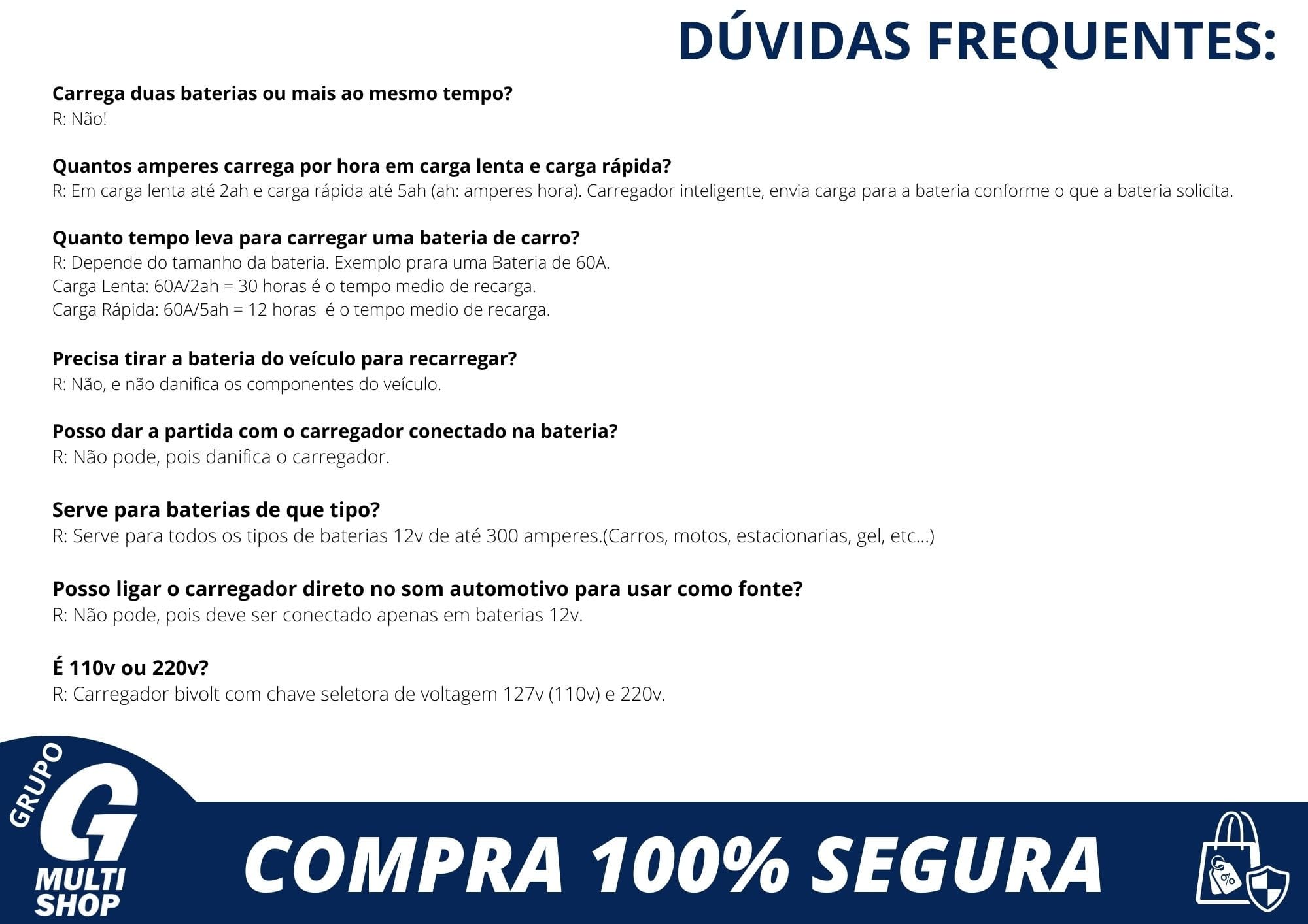 Carregador de Bateria Automotiva Carro Moto 12v 5ah Flutuante Cv5ah - Imagem 2