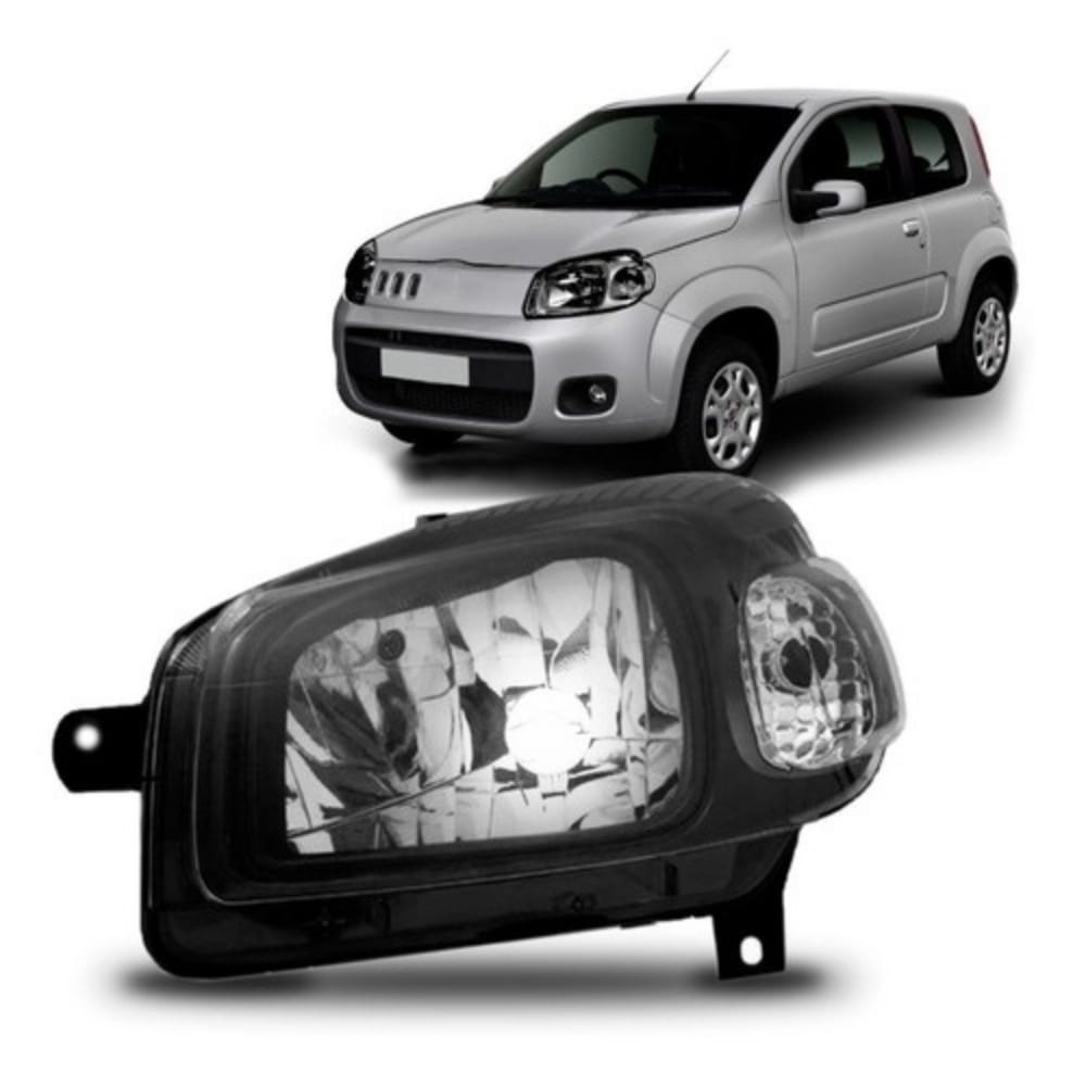 Farol Uno Vivace Fiorino 2010 2011 12 13 14 15 2016 Mascara Negra - Imagem 3