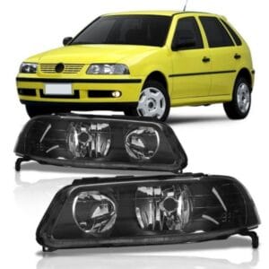 Farol Gol Parati Saveiro G3 99 2000 01 02 03 04 05Foco Duplo Mascara Negra