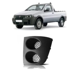 Grade Parachoque Palio Strada Adventure 2004/2007 Preto Sem Furo de Milha Esquerdo