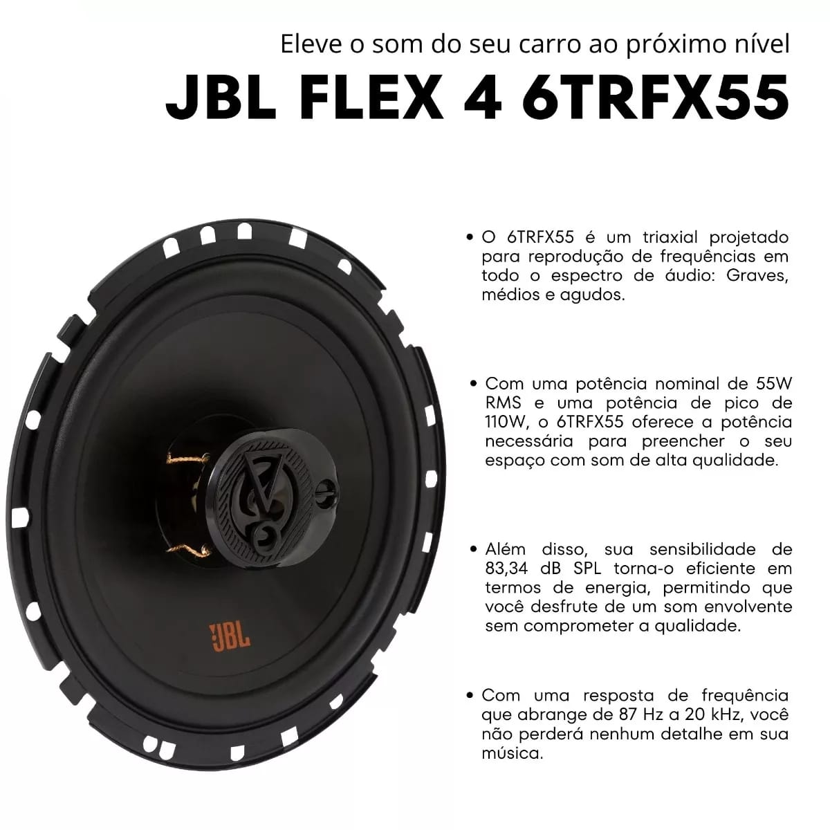 Kit Som Automotivo Mp5 1Din 2 Alto Falantes 6 Polegadas Jbl - Imagem 7