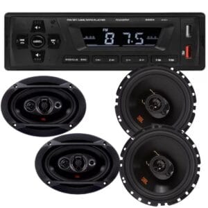 Kit Radio MP3 2 Alto Falantes 6 e 2 6x9 Jbl 330w Rms 4ohms