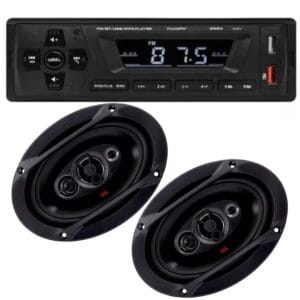 Kit Radio MP3  Com 2 Alto Falante 6x9 Jbl 220w Rms 4Ohms
