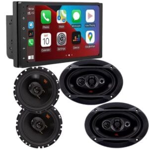 Kit Automotivo Mp5 2D Android 2 Alto Falantes 6 e 2 6x9 Jbl