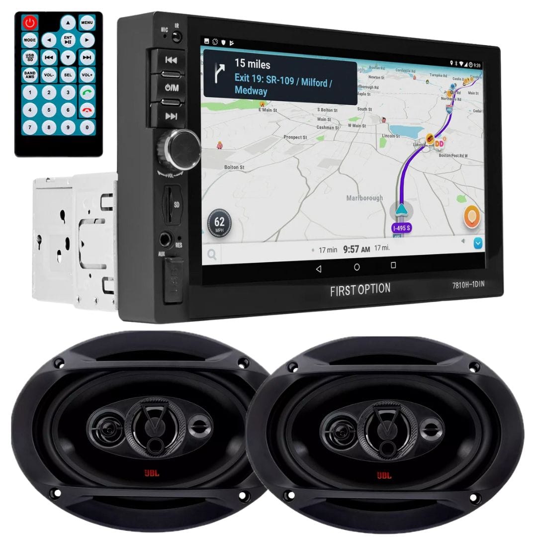 Kit Som Automotivo Mp5 1Din Android 2 Alto Falantes 6X9 Jbl
