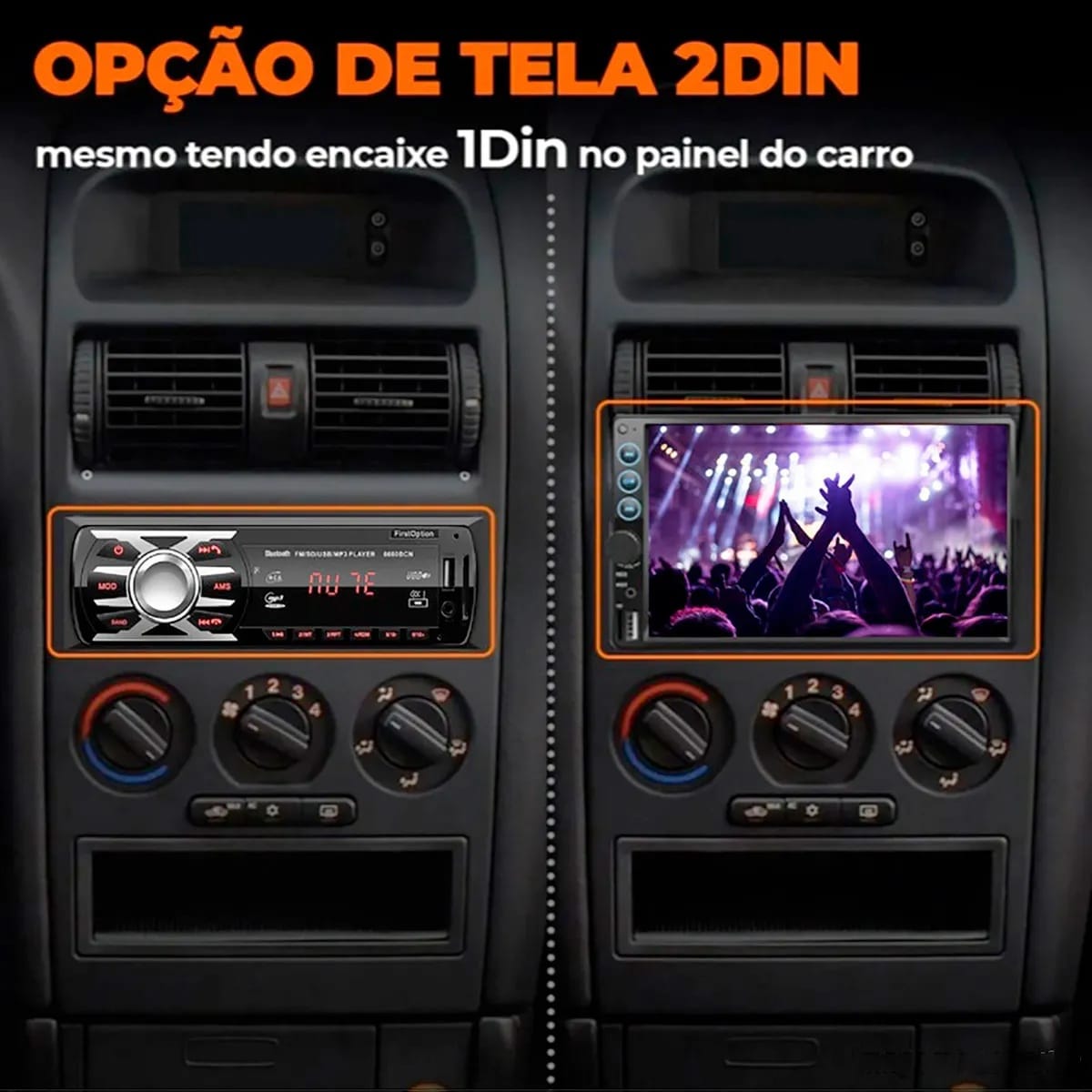 Kit Som Automotivo Mp5 1Din 2 Alto Falantes 6 Polegadas Jbl - Imagem 4
