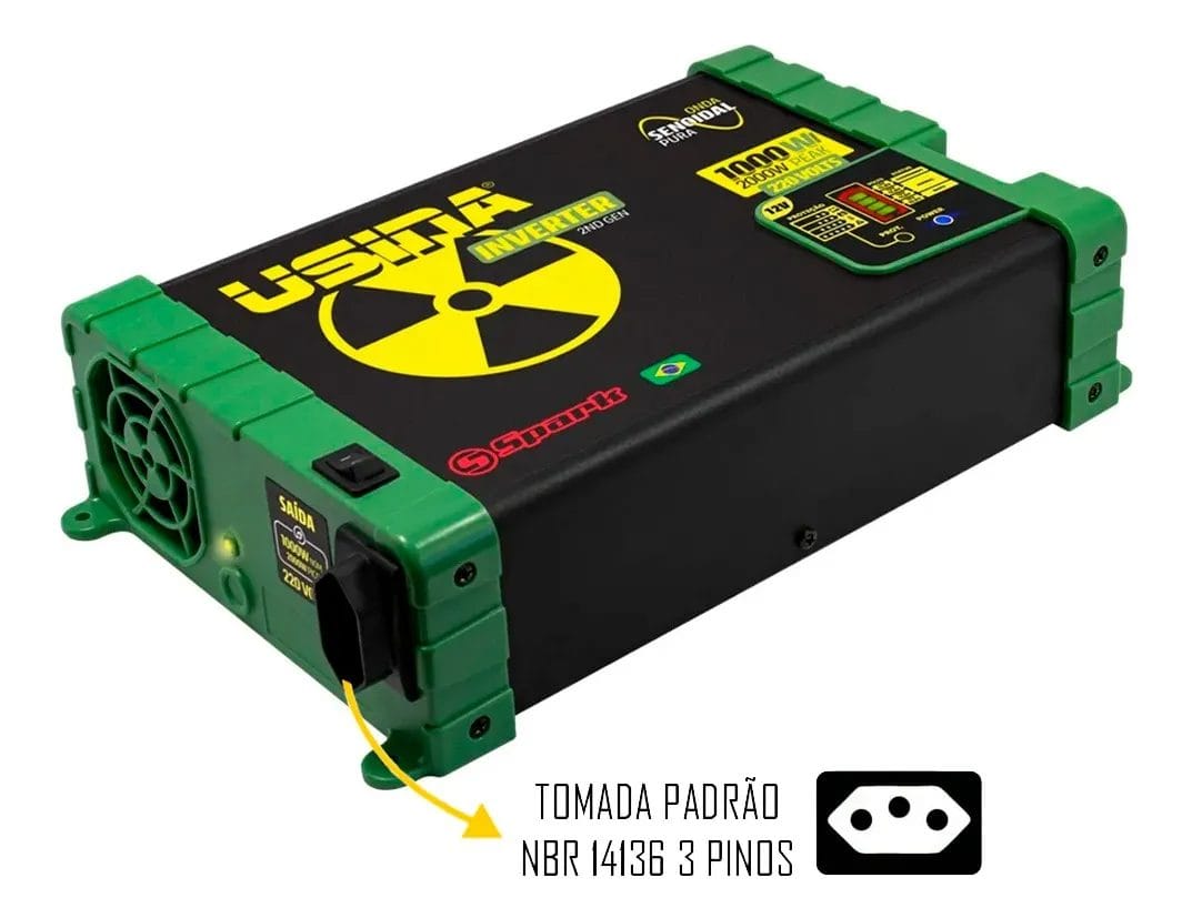 Inversor Conversor De Tensão Veicular 2nd Gen 1000w 12v 220v Usina - Imagem 3