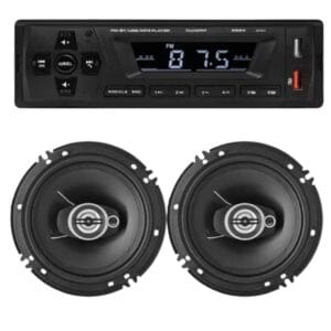 Kit Radio MP3 12v e 2 Alto Falantes 6 Polegadas 110w Rms 4Ohms