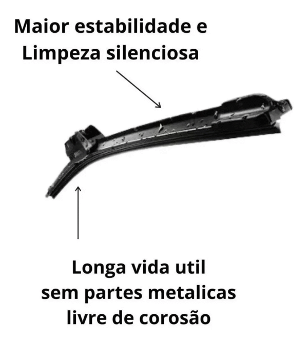 Par De Palheta Limpador De Parabrisa Gol Parati Saveiro G3 G4 1999 2000 01 02 03 04 a 2008 19-21 - Imagem 3