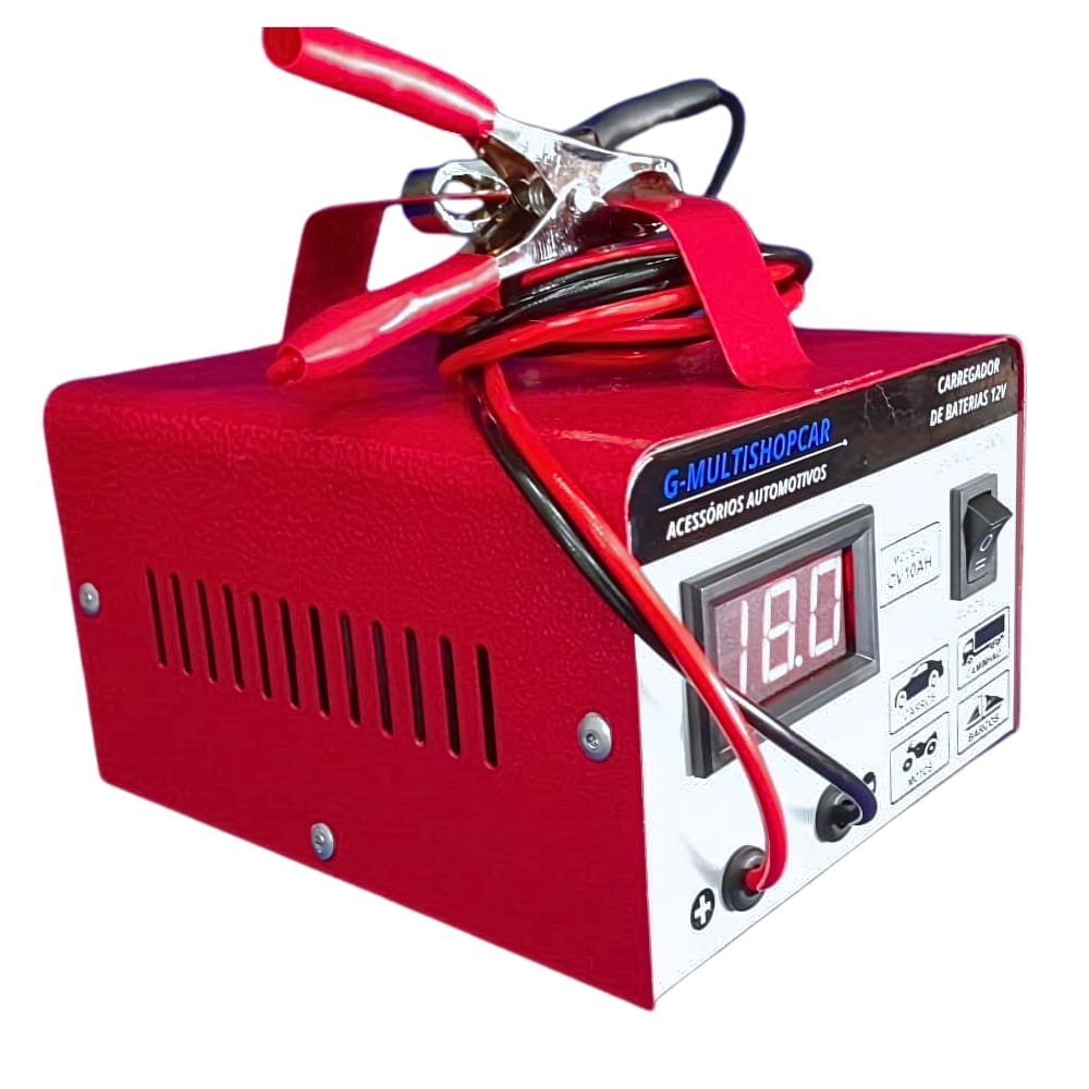 Carregador Bateria Automotiva 12v 10ah Flutuante Cv10 Carro Moto Flutuante - Imagem 2