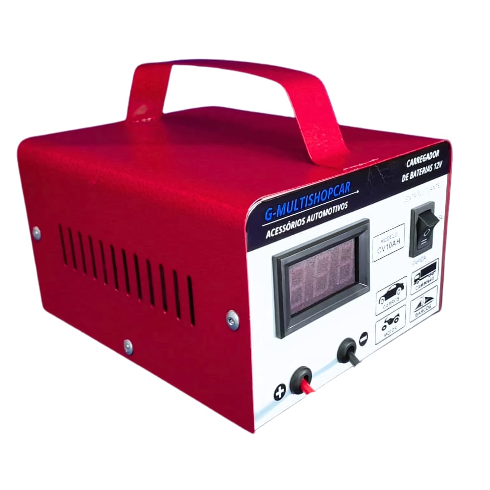 Carregador Bateria Automotiva 12v 10ah Flutuante Cv10 Carro Moto Flutuante - Imagem 4